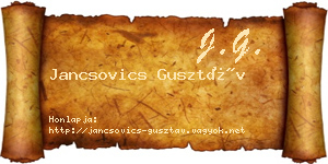 Jancsovics Gusztáv névjegykártya